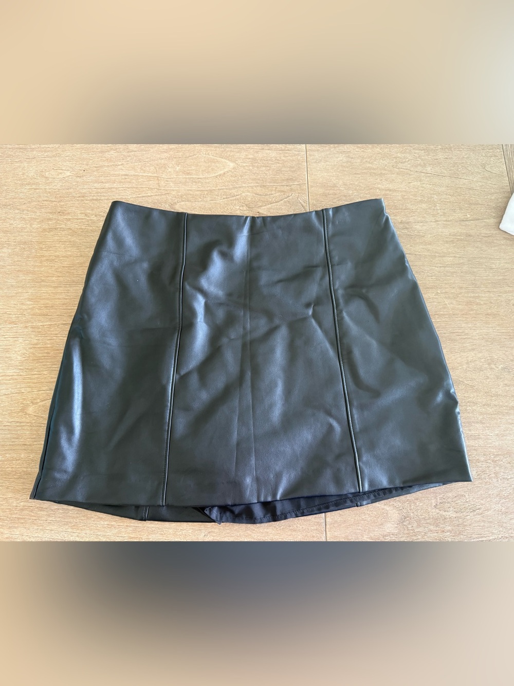 Abercrombie & Fitch Black Faux Leather Mini Skirt